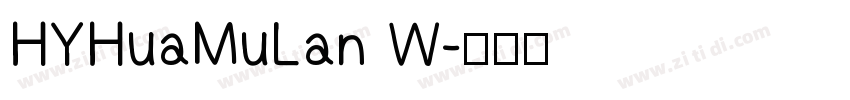 HYHuaMuLan W字体转换